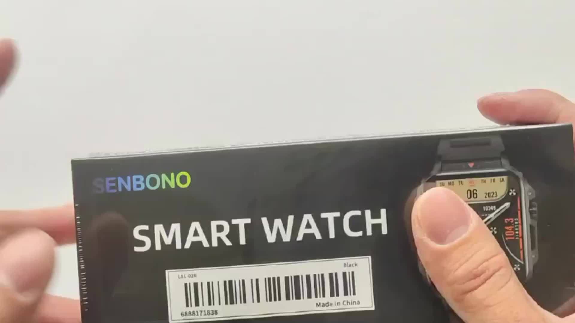 SENBONO New Smart Watch for Men, Wireless Call Smartwacth, 340mAh Large Battery, Information Push and Read, Watch Face, Sport Smart Watch for Phone