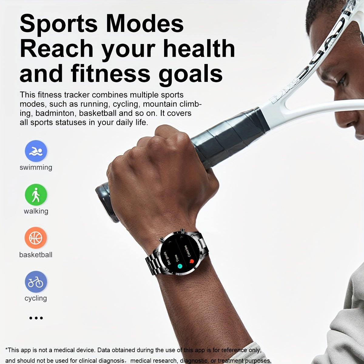 LIGE Smart Watch - Full Touch Screen, Wireless, Music & Camera Control, Sleep Monitoring, Step Counter, Countdown Timer - Stainless Steel Band, USB Rechargeable, 290mAh Battery - Sleek Black Design for Fitness & Sports, Smart