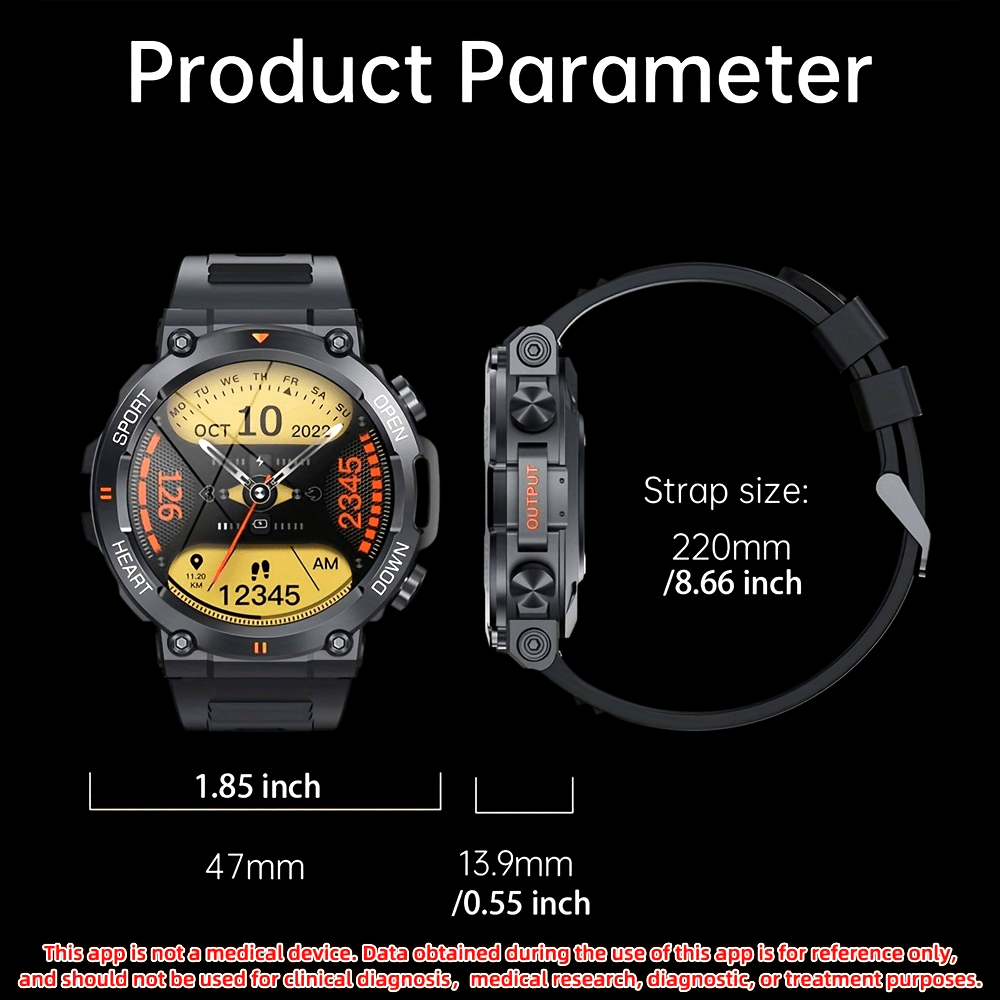 SENBONO Men'S Smart Watch Round 3.53cm Big Screen DIY Dial Wireless Dial Answer Call Watch Activity Fitness Watch 400mAh Outdoor Sports Smartwatch Men Women for IPhone Android,Gift for Men