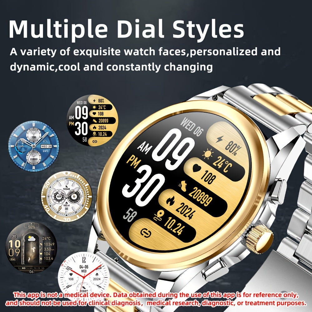 SENBONO New Amoled Smart Watch Men with Wireless Make Call, Answer/Reject Call, HD AMOLED Alway On Display Screen, Steps, Calories, Distance Fitness Tracker, Alarm, Timer, 100+ Sport Modes Smartwatch for Men, Gift for Men