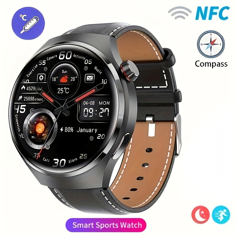 2024 New Men's Smart Watch 4 PRO1.53-inch 360 * 360 AMOLED Wireless Call Multi Sport Mode Smart Watch