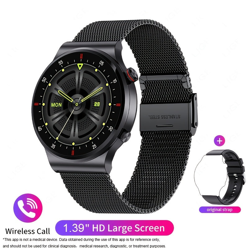 LIGE New Fashion Smart Watch Answer And Reject Incoming Calls AI Voice Assistant Control Password Unlockin Watche HD Screen Weather Forecast Sleeping Monitoring Fitness Smartwatch Custom Watch Face Bracelet