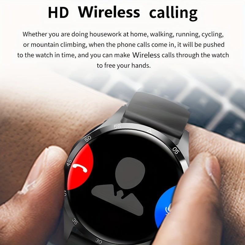 Paearofero Pro+ Smartwatch for Men & Women, 3.89cm AMOLED HD Display, Sports Fitness Tracker, Non-Waterproof, USB Charging, Rechargeable Lithium Polymer Battery, Stopwatch, GPS, NFC, Wireless Calling, Zinc Alloy Case, Stainle