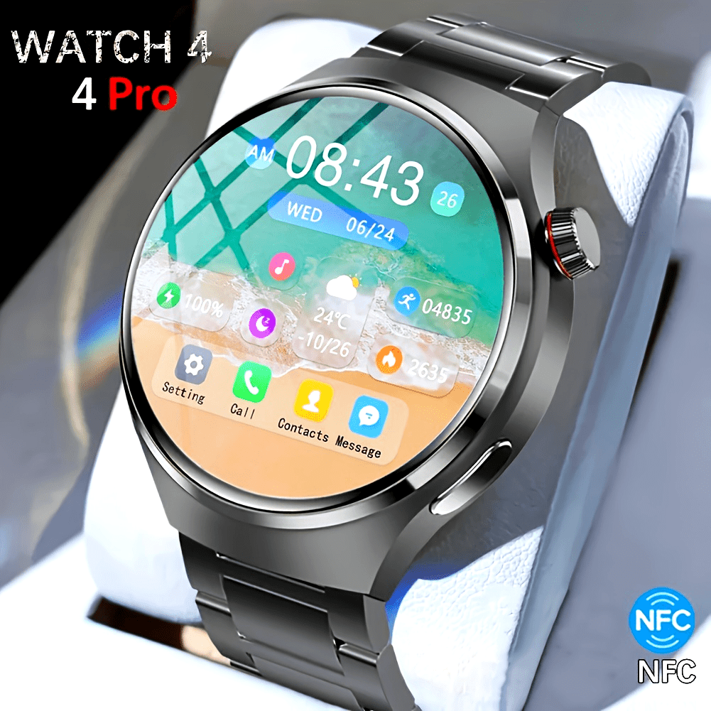2024 New Men's Smart Watch 4 PRO1.53-inch 360 * 360 AMOLED Wireless Call Multi Sport Mode Smart Watch