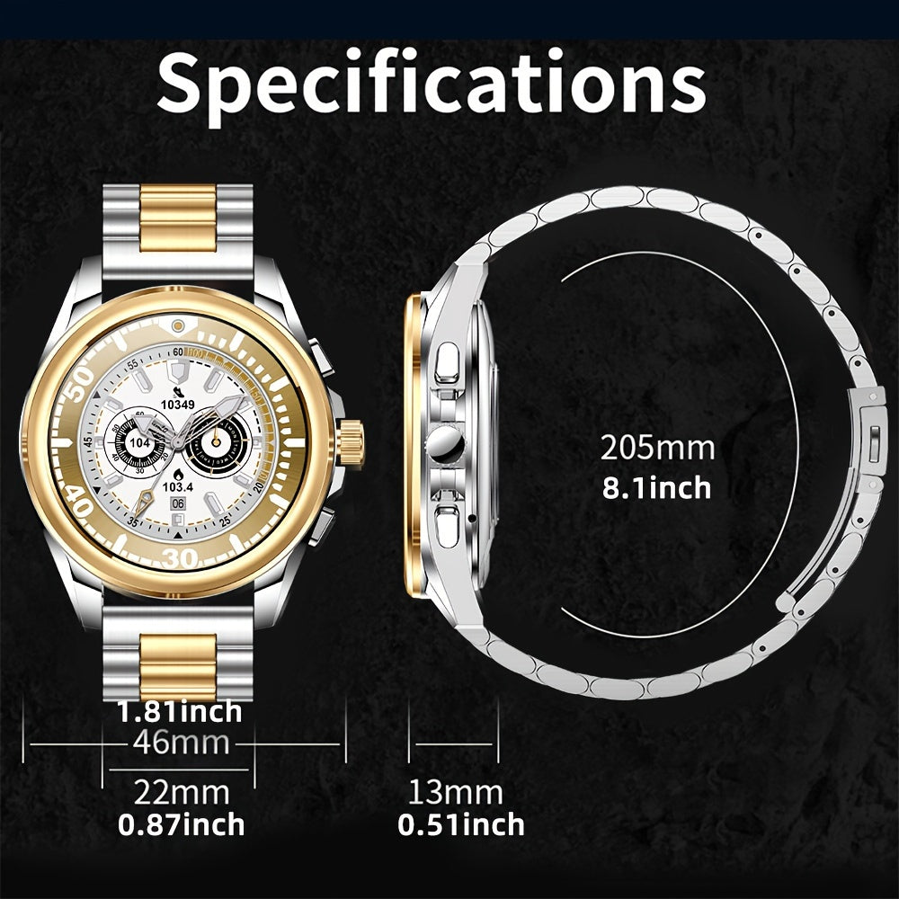 SENBONO New Amoled Smart Watch Men with Wireless Make Call, Answer/Reject Call, HD AMOLED Alway On Display Screen, Steps, Calories, Distance Fitness Tracker, Alarm, Timer, 100+ Sport Modes Smartwatch for Men, Gift for Men