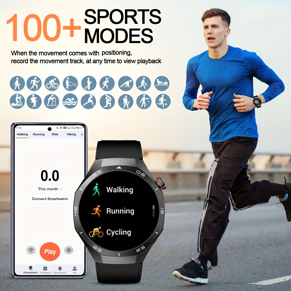 ChiBear Watch 5 Pro Smartwatch | 1.53-inch HD TFT Display | Wireless 5.3 | AI Voice Assistant | Multiple Sports Modes | Wireless Calling & Notifications | USB Rechargeable Lithium Polymer Battery | Silicone Strap | Weather |