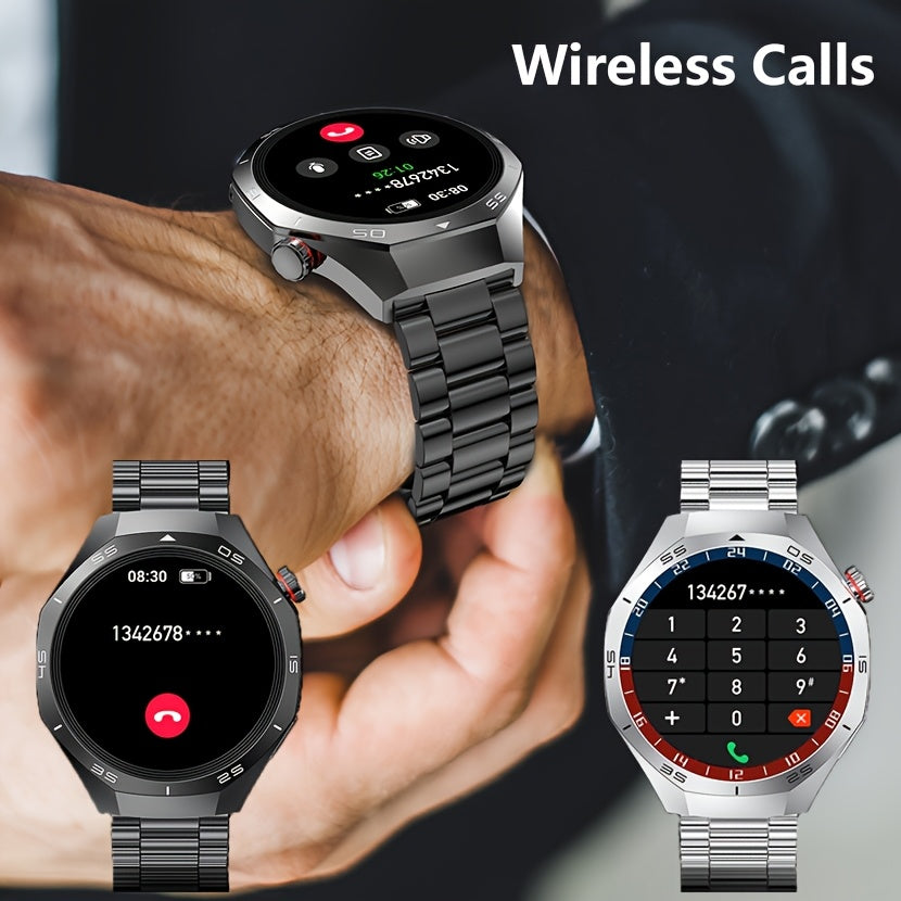 ChiBear Watch 5 Pro Smartwatch | 1.53-inch HD TFT Display | Wireless 5.3 | AI Voice Assistant | Multiple Sports Modes | Wireless Calling & Notifications | USB Rechargeable Lithium Polymer Battery | Silicone Strap | Weather |